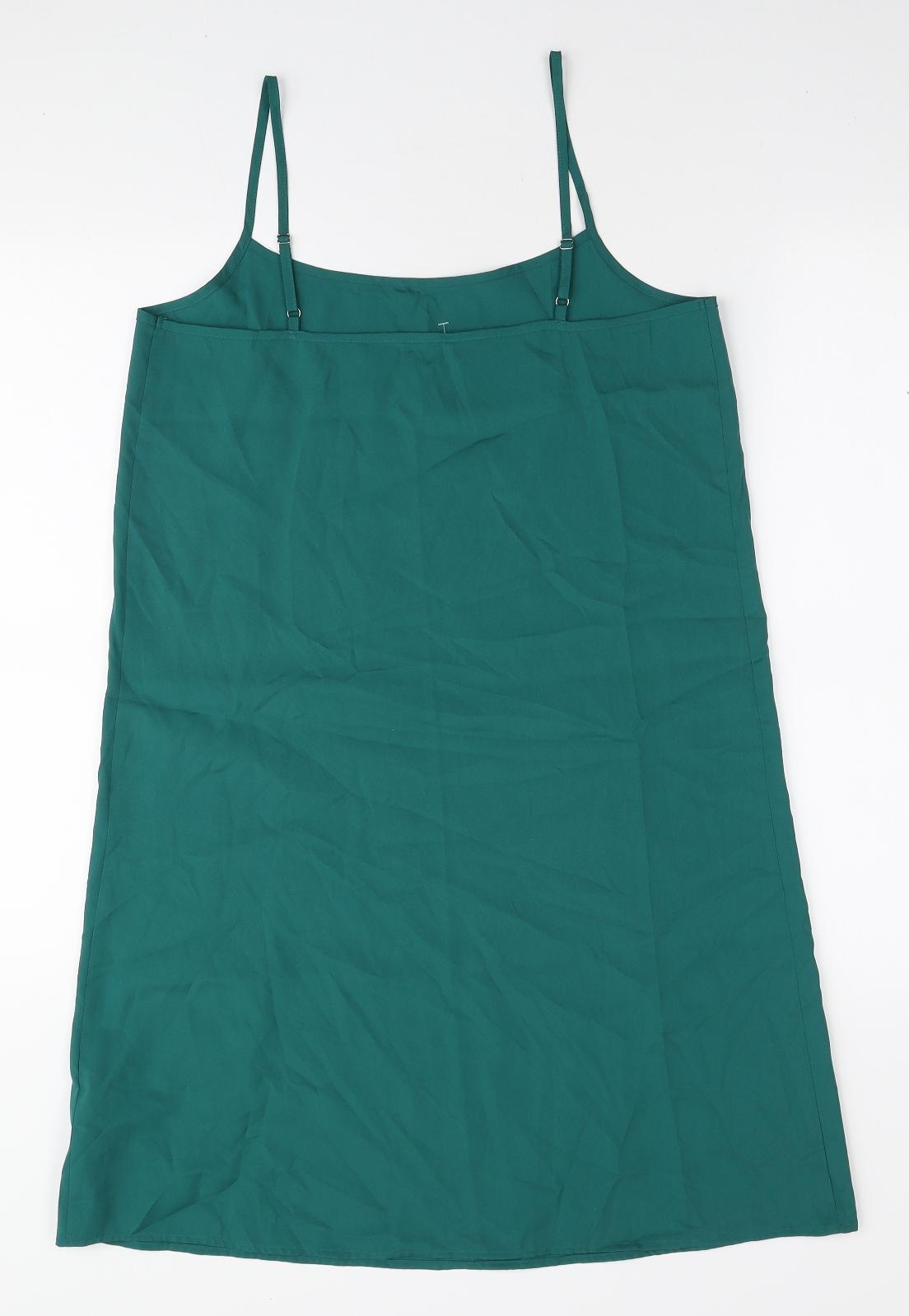 Marks and Spencer Womens Green Polyester Cami Dress Size 10