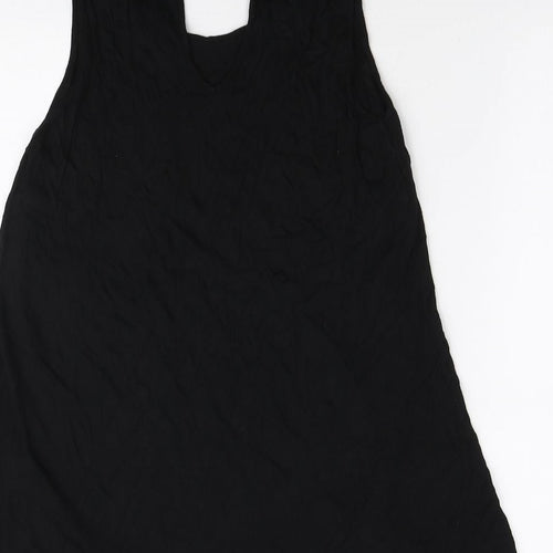 Cable & Gauge Womens Black Viscose Tunic Tank Size S Halter