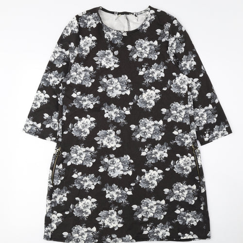 Matalan Womens Multicoloured Floral Viscose A-Line Size 14 Round Neck Pullover