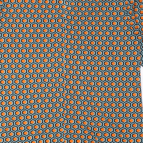 Zara Trafaluc Womens Multicoloured Geometric Polyester A-Line Size 14 V-Neck Pullover