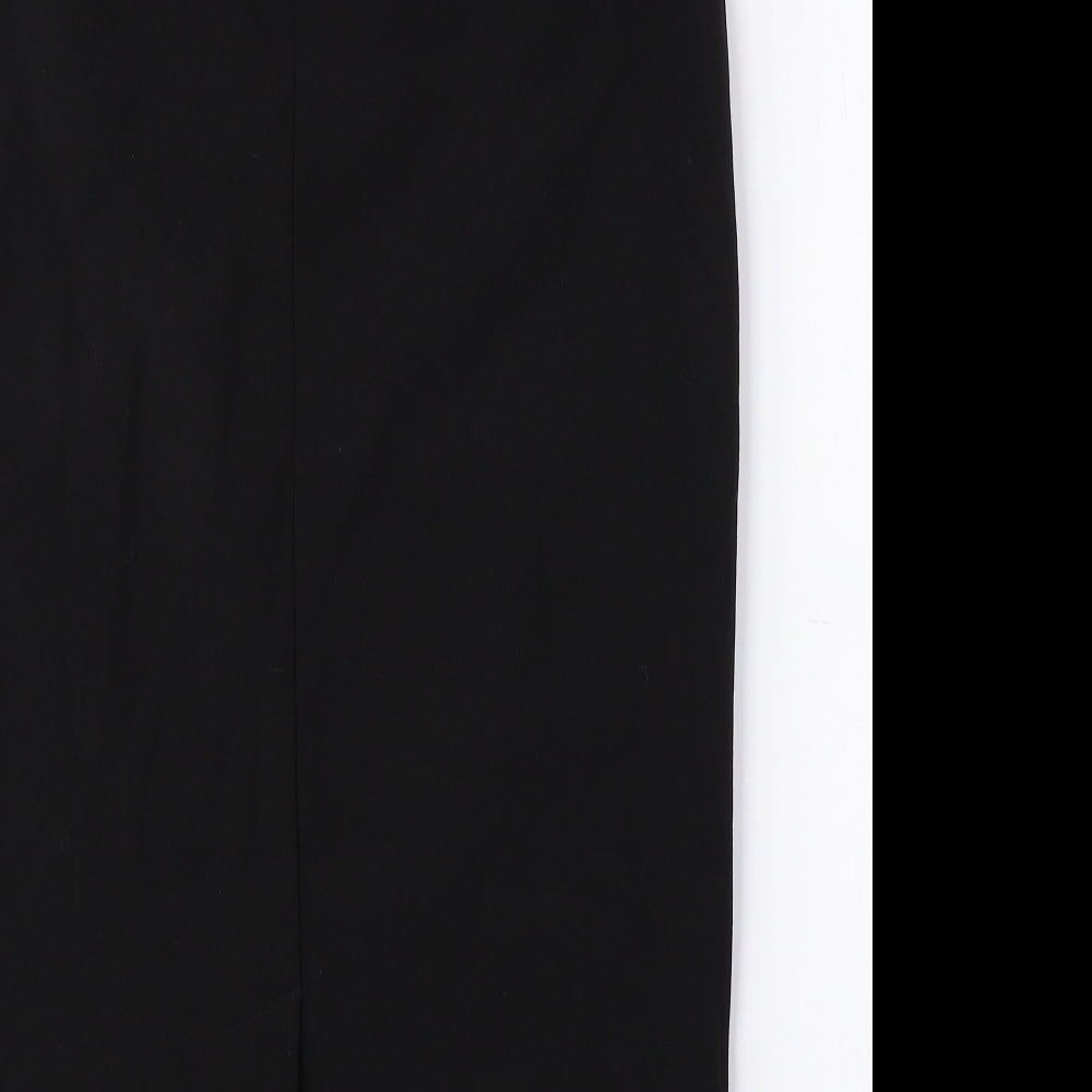 Wallis Womens Black Polyester Straight & Pencil Skirt Size 10 Zip