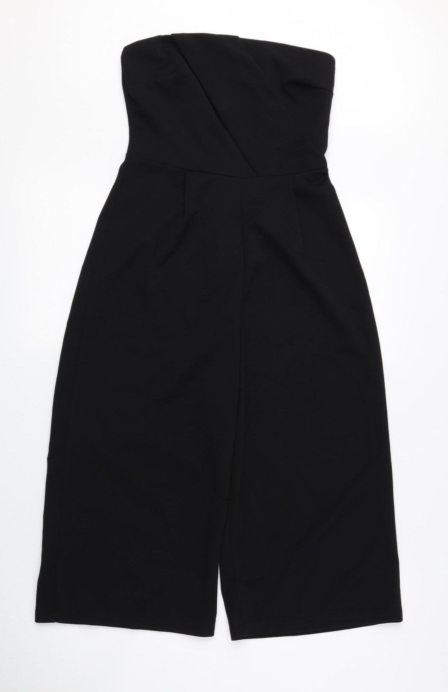 Preworn Womens Black Polyester Bodysuit One-Piece Size 8 L15 in Zip