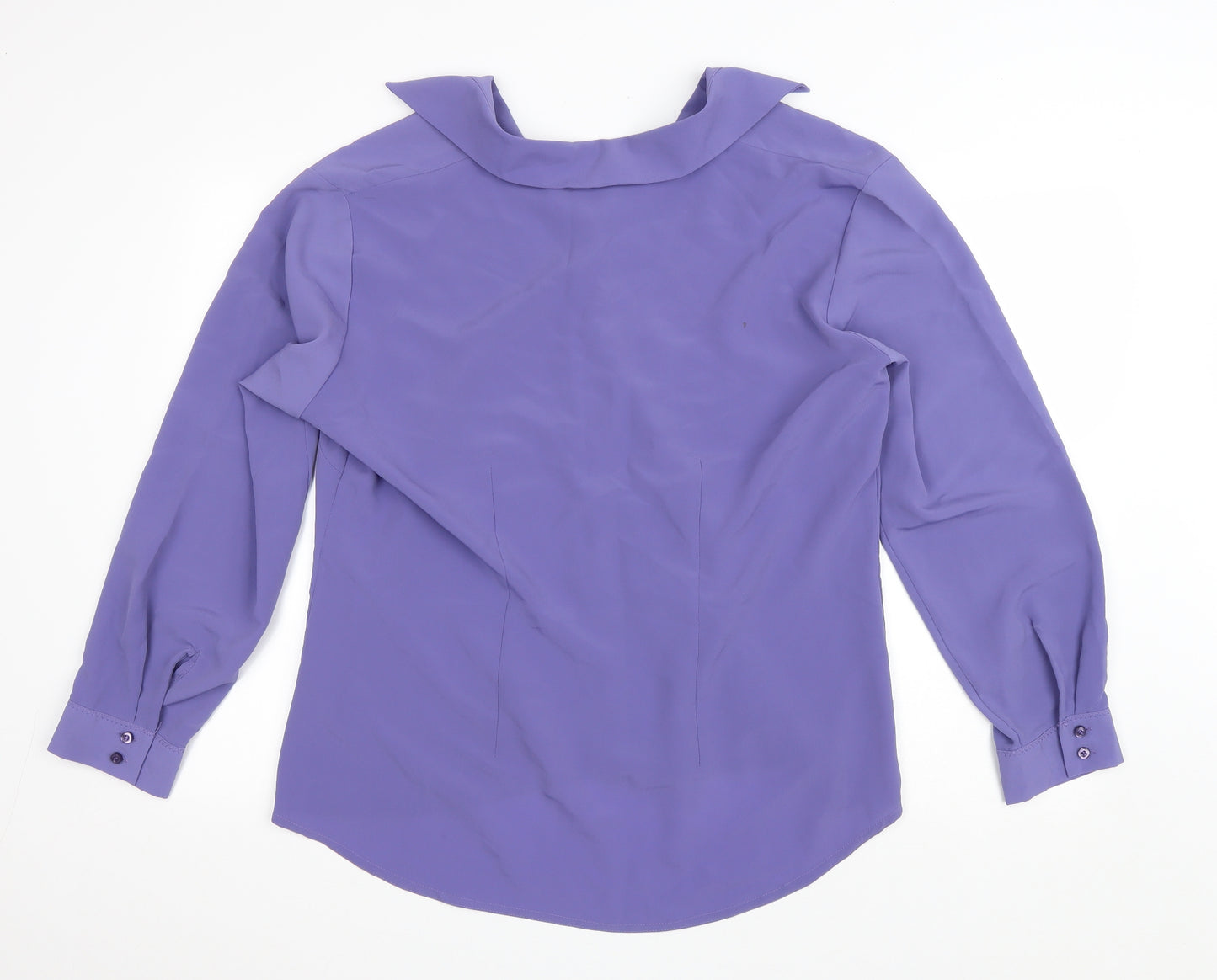 Sara Womens Purple Polyester Basic Button-Up Size 20 Collared