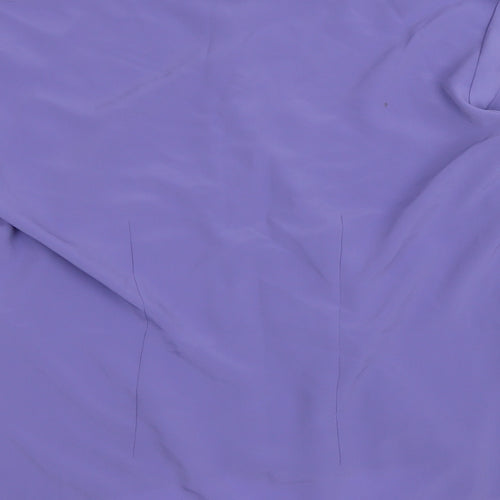 Sara Womens Purple Polyester Basic Button-Up Size 20 Collared