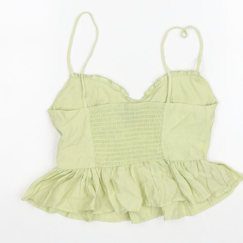 Primark Womens Green Viscose Cropped Tank Size 8 Sweetheart