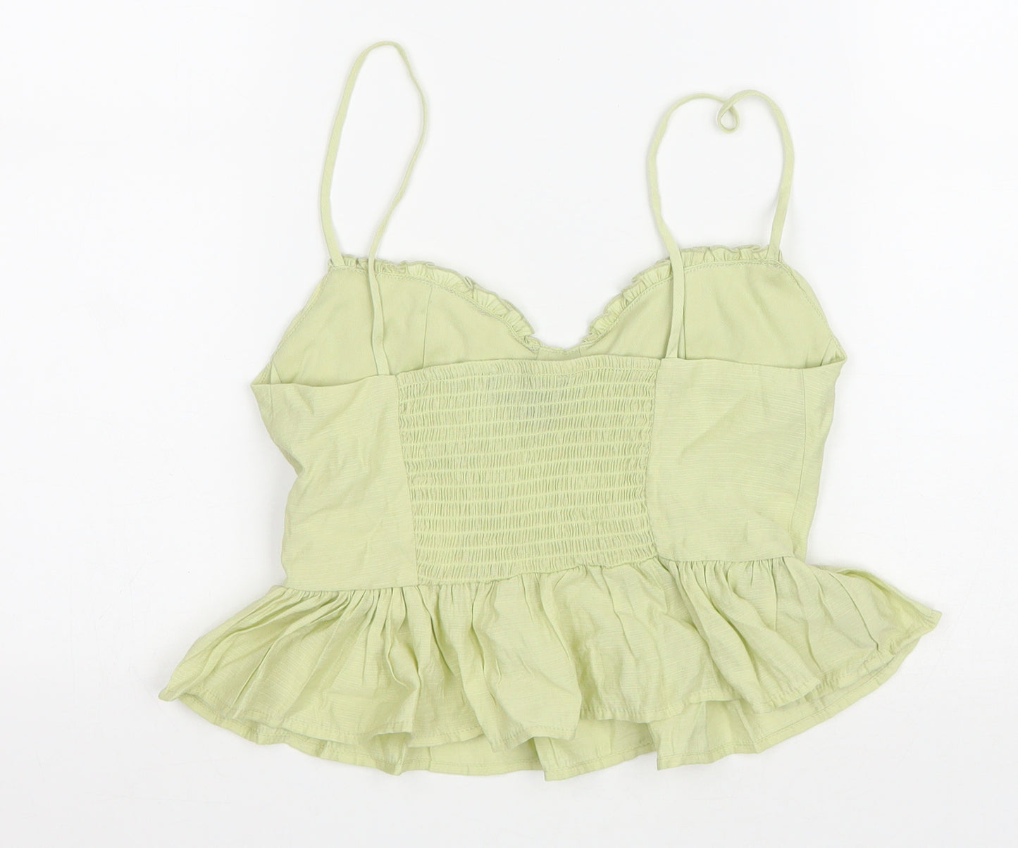 Primark Womens Green Viscose Cropped Tank Size 8 Sweetheart