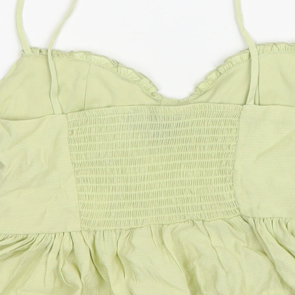 Primark Womens Green Viscose Cropped Tank Size 8 Sweetheart