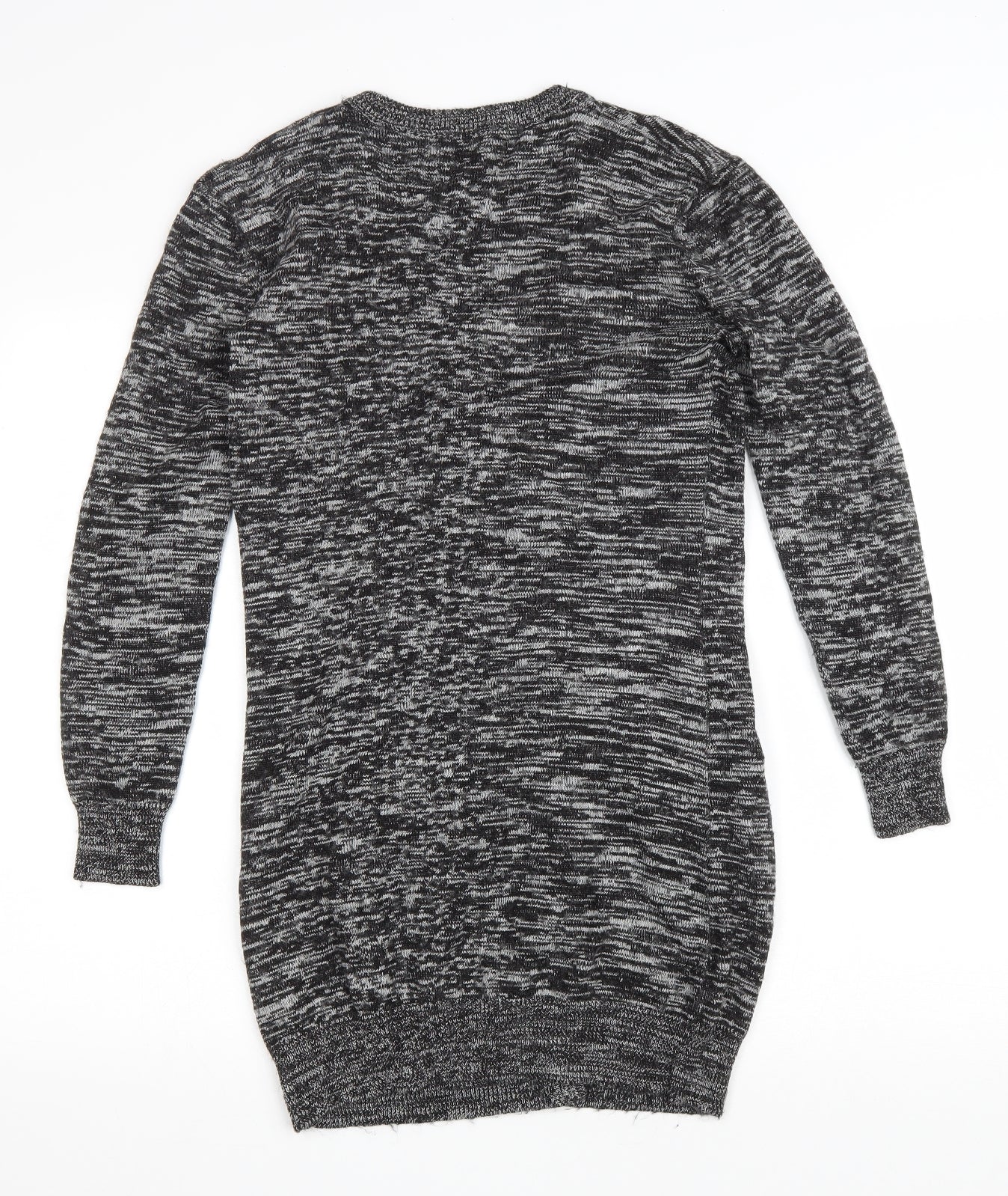 ASOS Womens Grey V-Neck Acrylic Cardigan Jumper Size 10