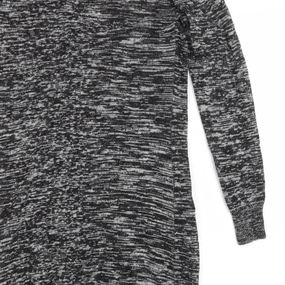 ASOS Womens Grey V-Neck Acrylic Cardigan Jumper Size 10