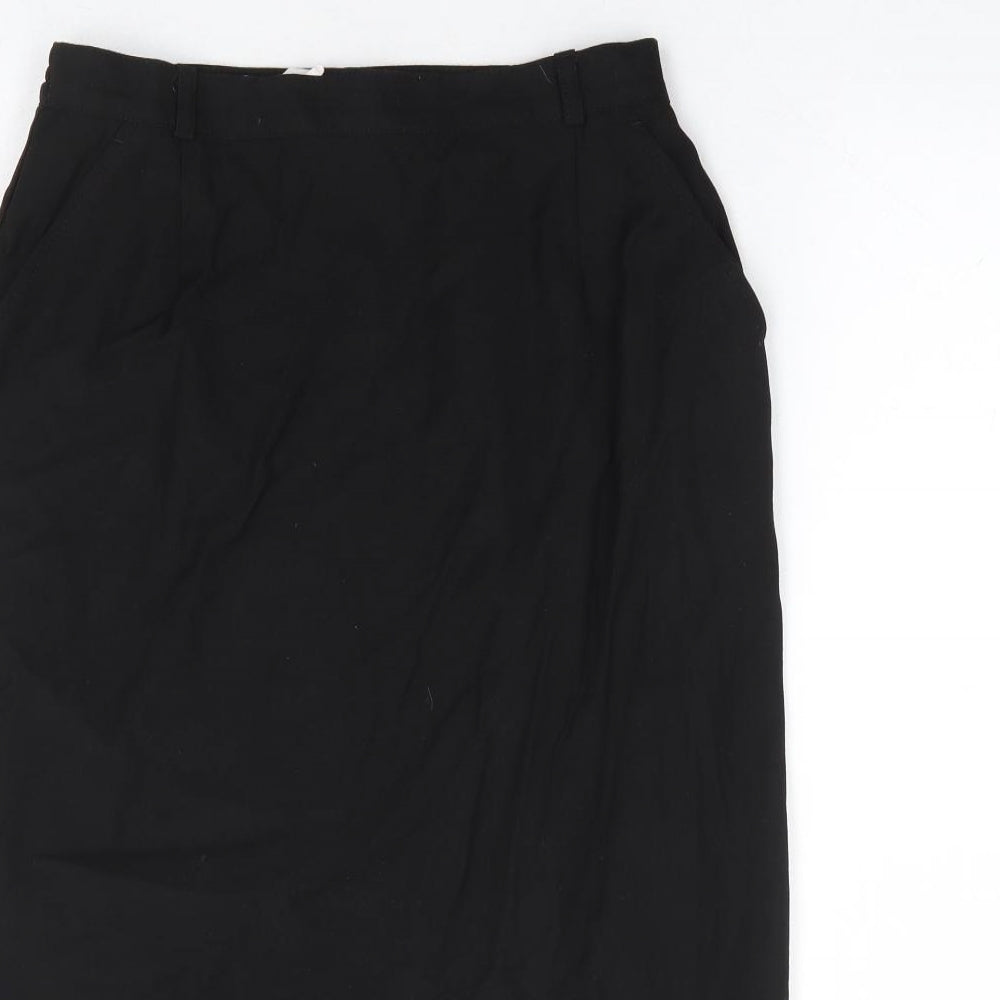 Blanchelle Womens Black Polyester Straight & Pencil Skirt Size 10 Zip