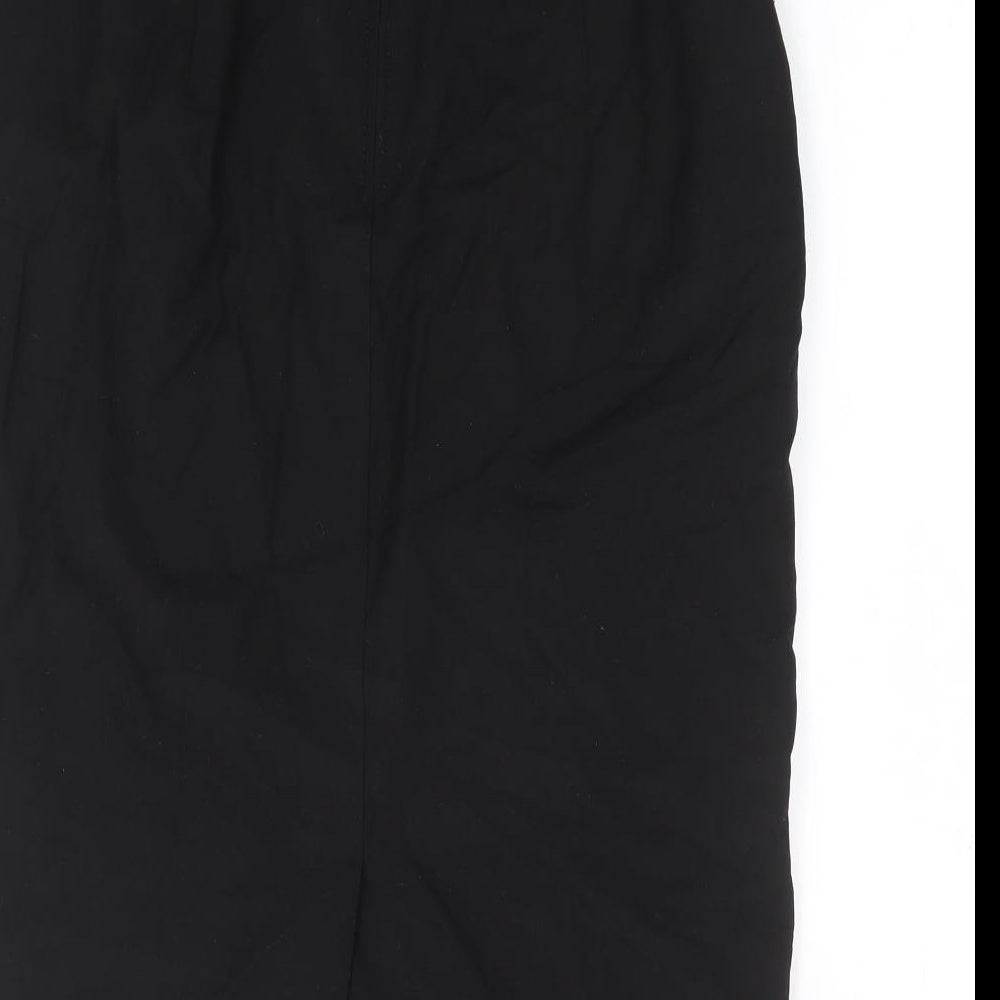Blanchelle Womens Black Polyester Straight & Pencil Skirt Size 10 Zip