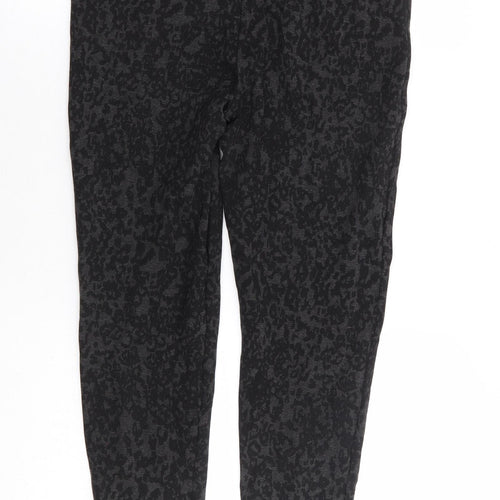 Marks and Spencer Womens Grey Animal Print Viscose Jogger Trousers Size 30 in L26 in Regular - Leopard Print Tregging