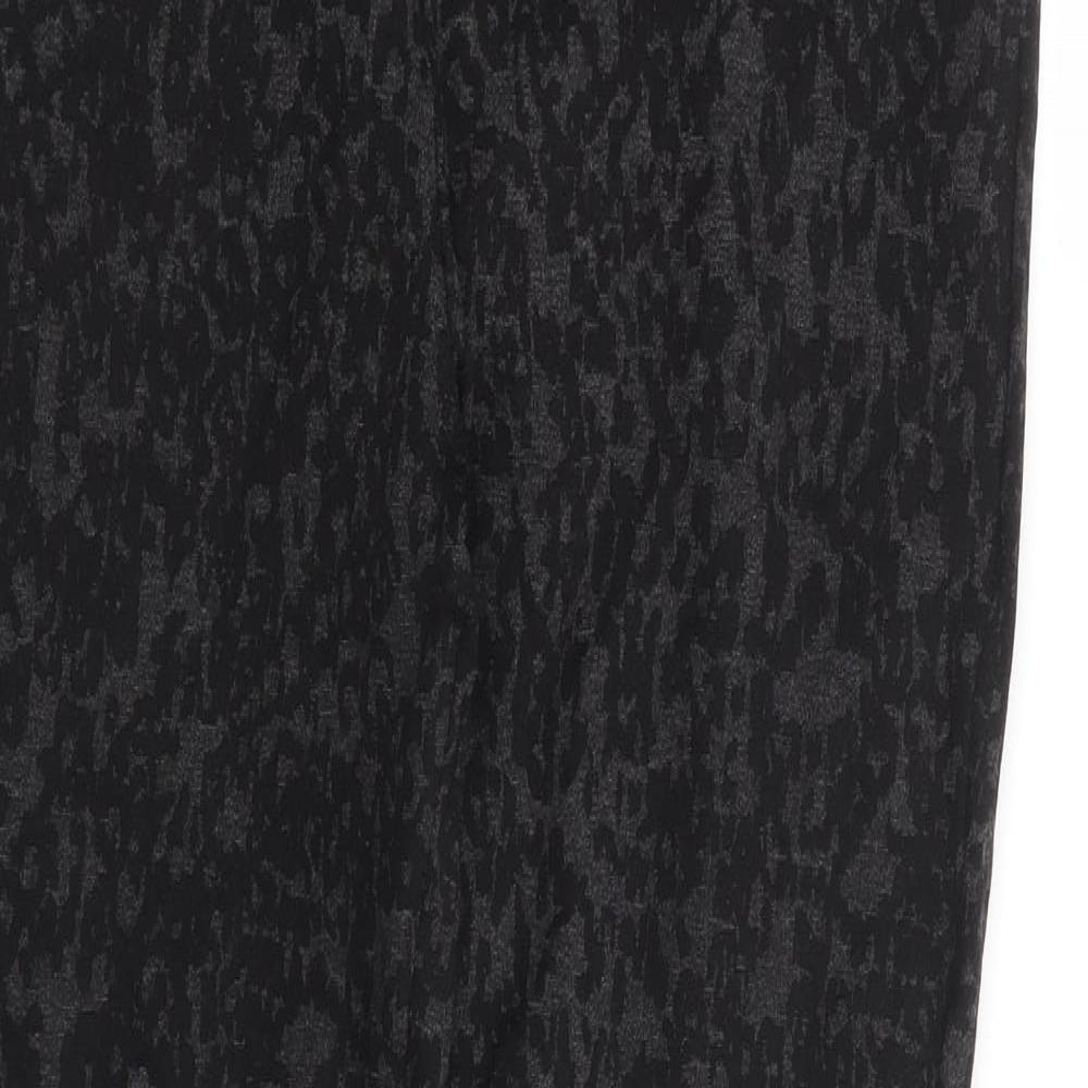 Marks and Spencer Womens Grey Animal Print Viscose Jogger Trousers Size 30 in L26 in Regular - Leopard Print Tregging