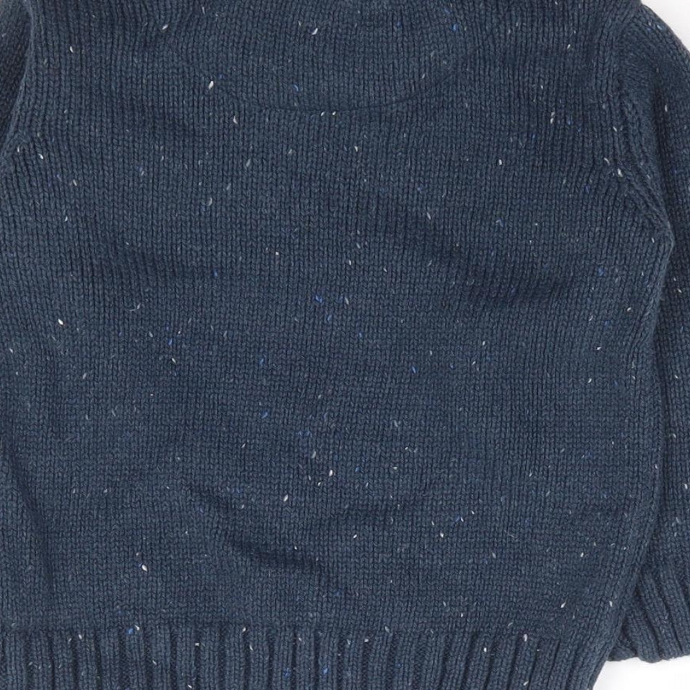 Urban Rascals Boys Blue Collared Plaid Acrylic Pullover Jumper Size 2 Years Button