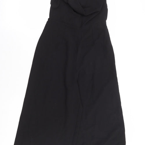 ASOS Womens Black Polyester Jumpsuit One-Piece Size 6 L22 in Zip - Culotte Jumpsuit