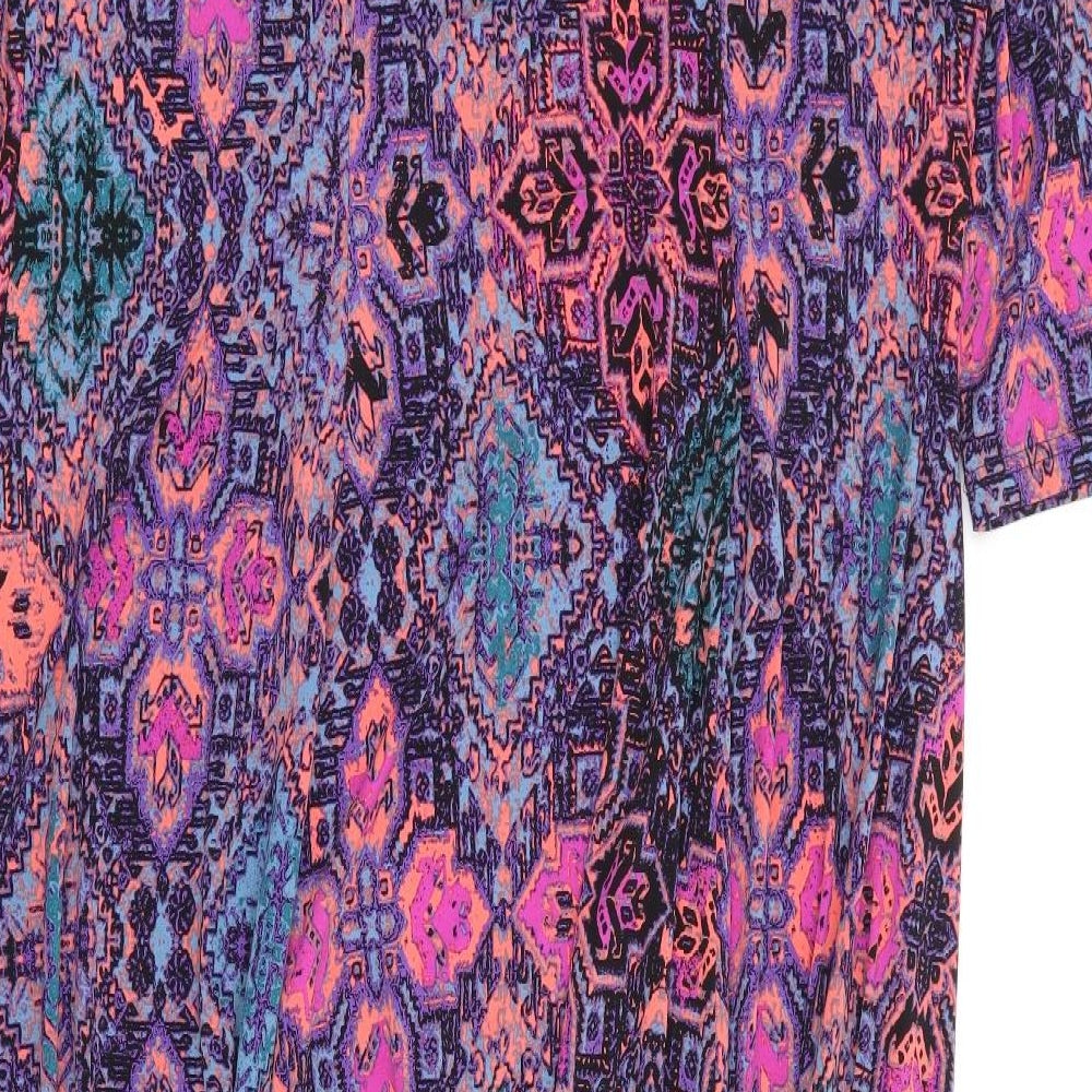 Joanna Hope Womens Multicoloured Geometric Polyester Maxi Size 20 V-Neck Pullover
