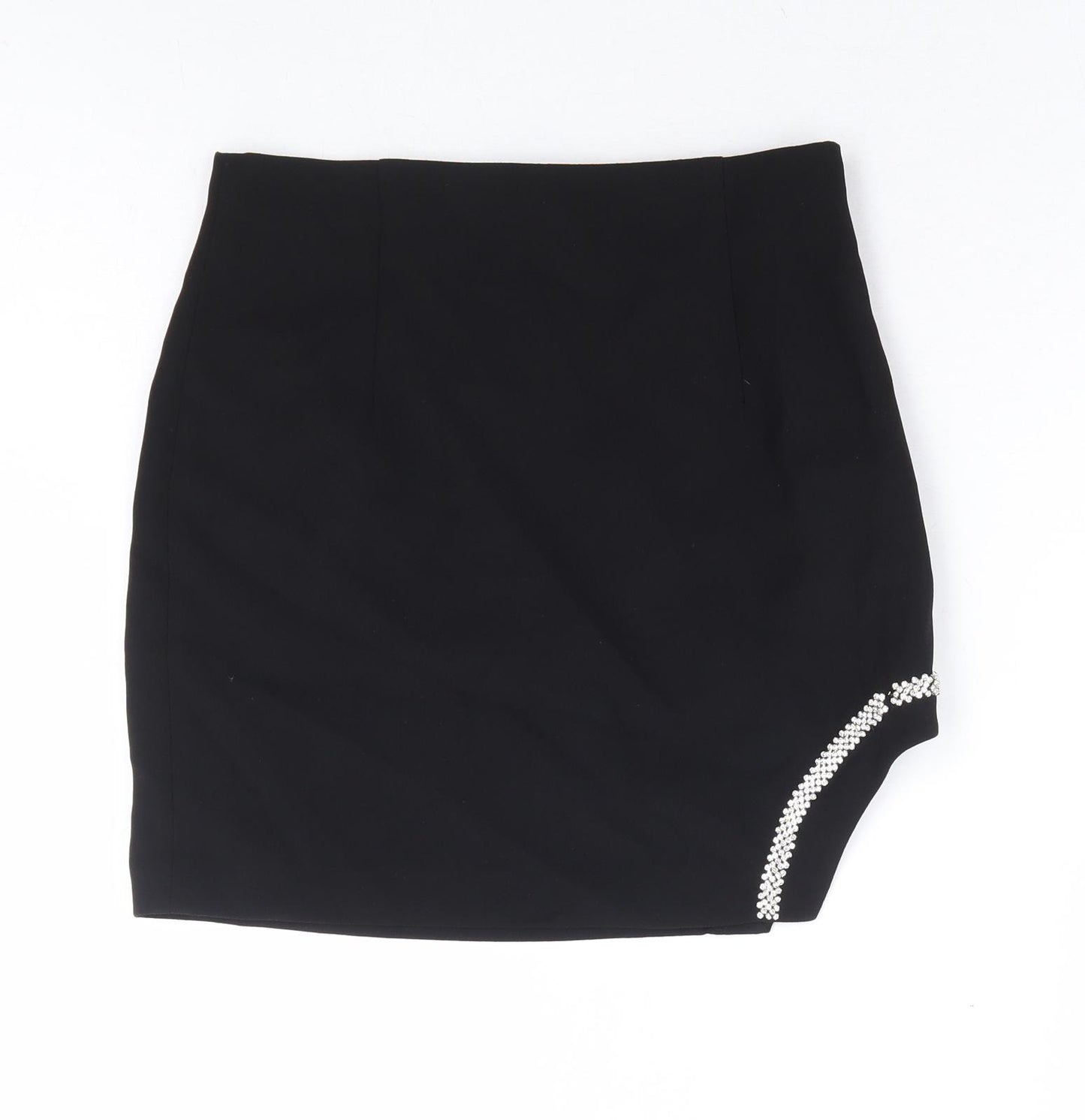 Zara Womens Black Polyester Mini Skirt Size XS Zip