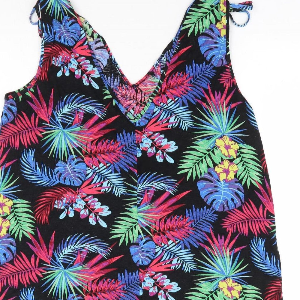 George Womens Multicoloured Floral Viscose A-Line Size 20 V-Neck Pullover