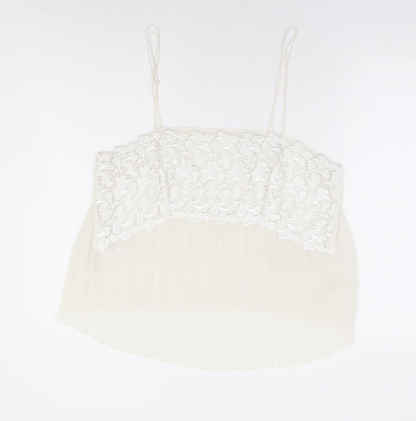Marks an dSpencer Womens White Polyester Camisole Tank Size 18 Square Neck