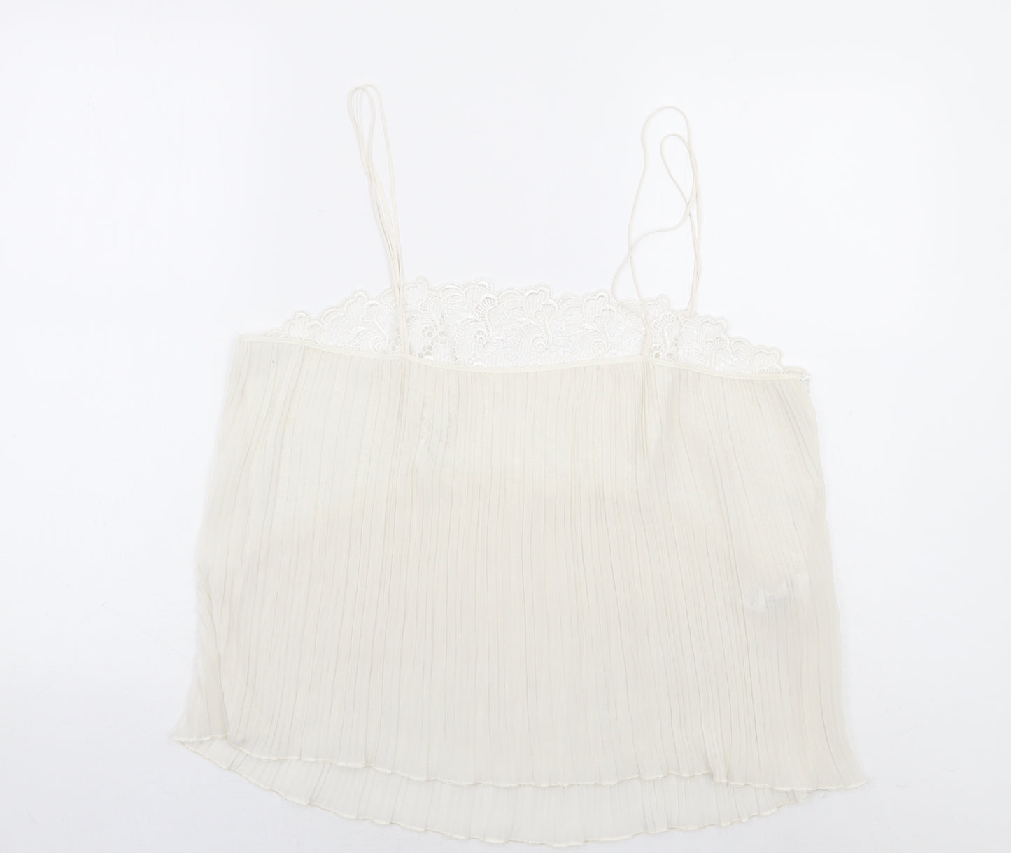 Marks an dSpencer Womens White Polyester Camisole Tank Size 18 Square Neck