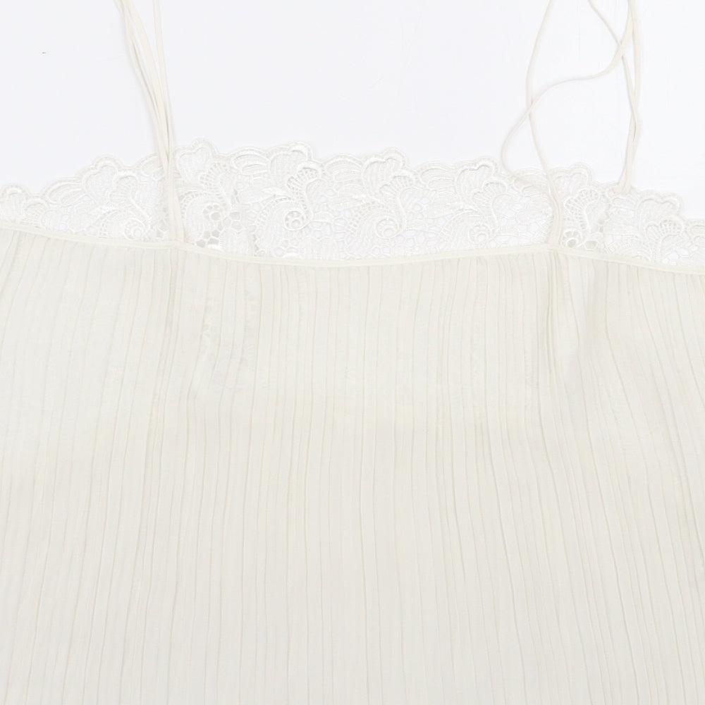 Marks an dSpencer Womens White Polyester Camisole Tank Size 18 Square Neck