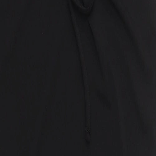 River Island Womens Black Polyester Pencil Dress Size 14 Mock Neck Pullover - cut-out dress
