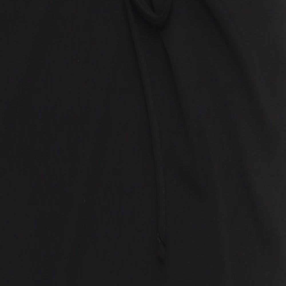 River Island Womens Black Polyester Pencil Dress Size 14 Mock Neck Pullover - cut-out dress