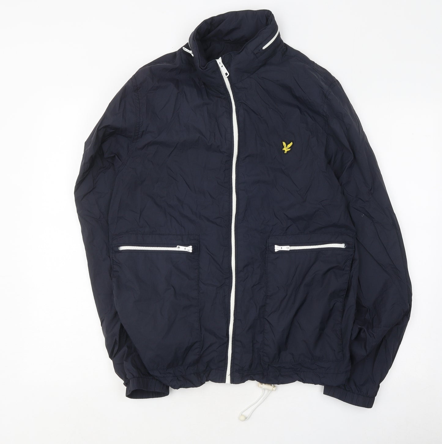 Lyle & Scott Mens Black Windbreaker Jacket Size M Zip