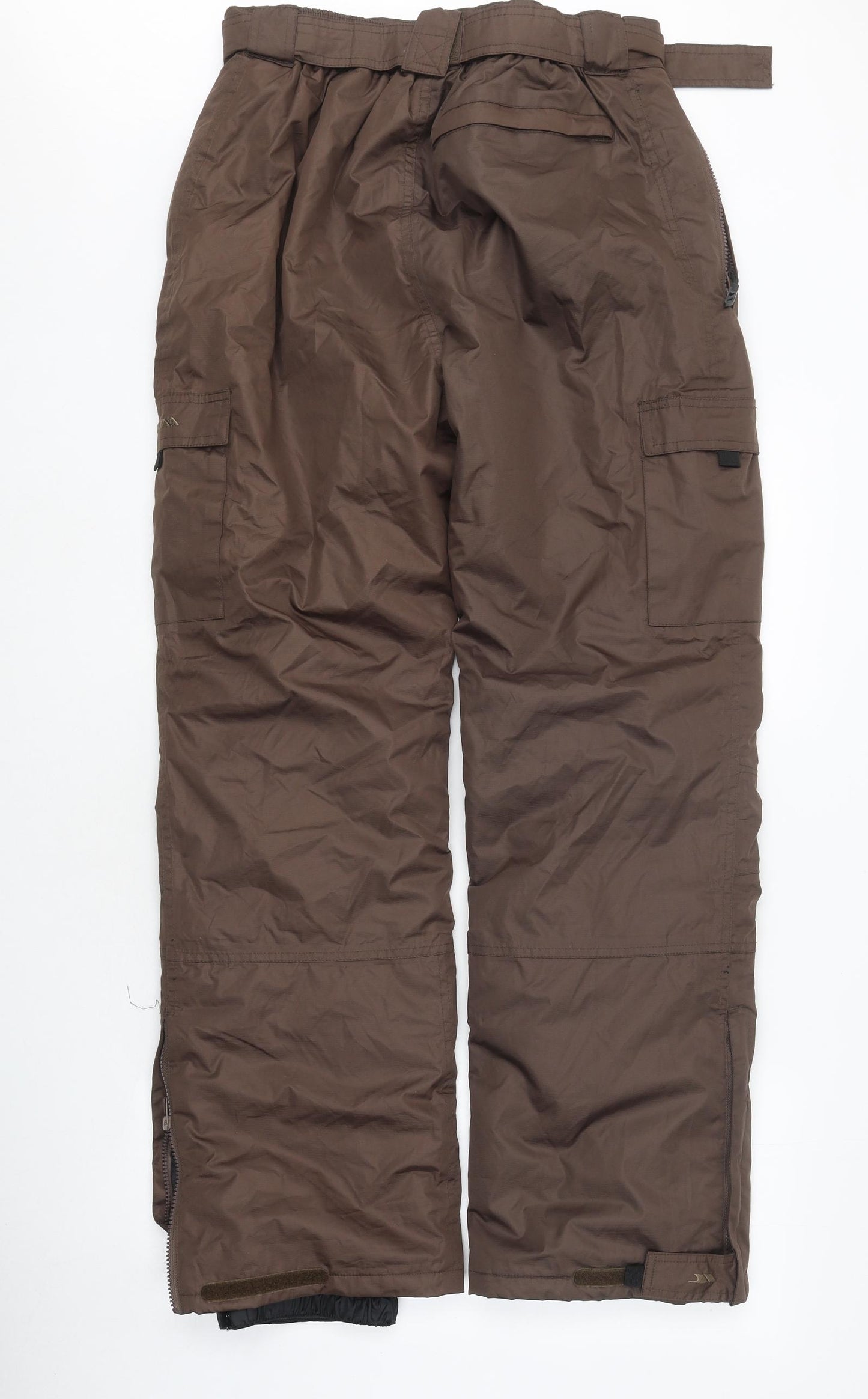 Trespass Mens Brown Polyester Snow Pants Trousers Size M L40 in Regular Zip - eg