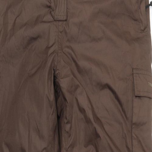 Trespass Mens Brown Polyester Snow Pants Trousers Size M L40 in Regular Zip - eg
