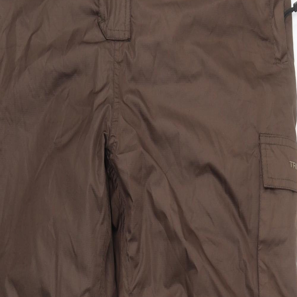 Trespass Mens Brown Polyester Snow Pants Trousers Size M L40 in Regular Zip - eg