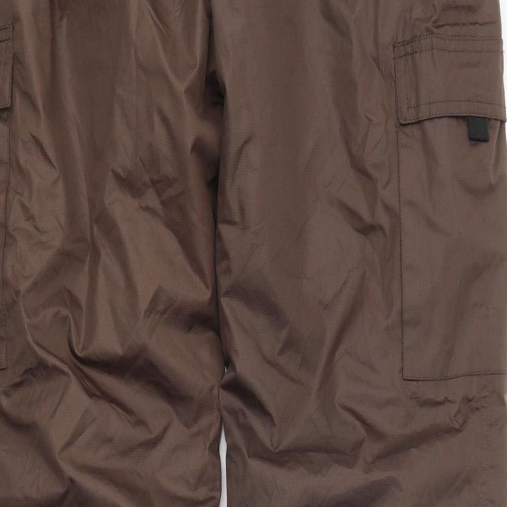 Trespass Mens Brown Polyester Snow Pants Trousers Size M L40 in Regular Zip - eg
