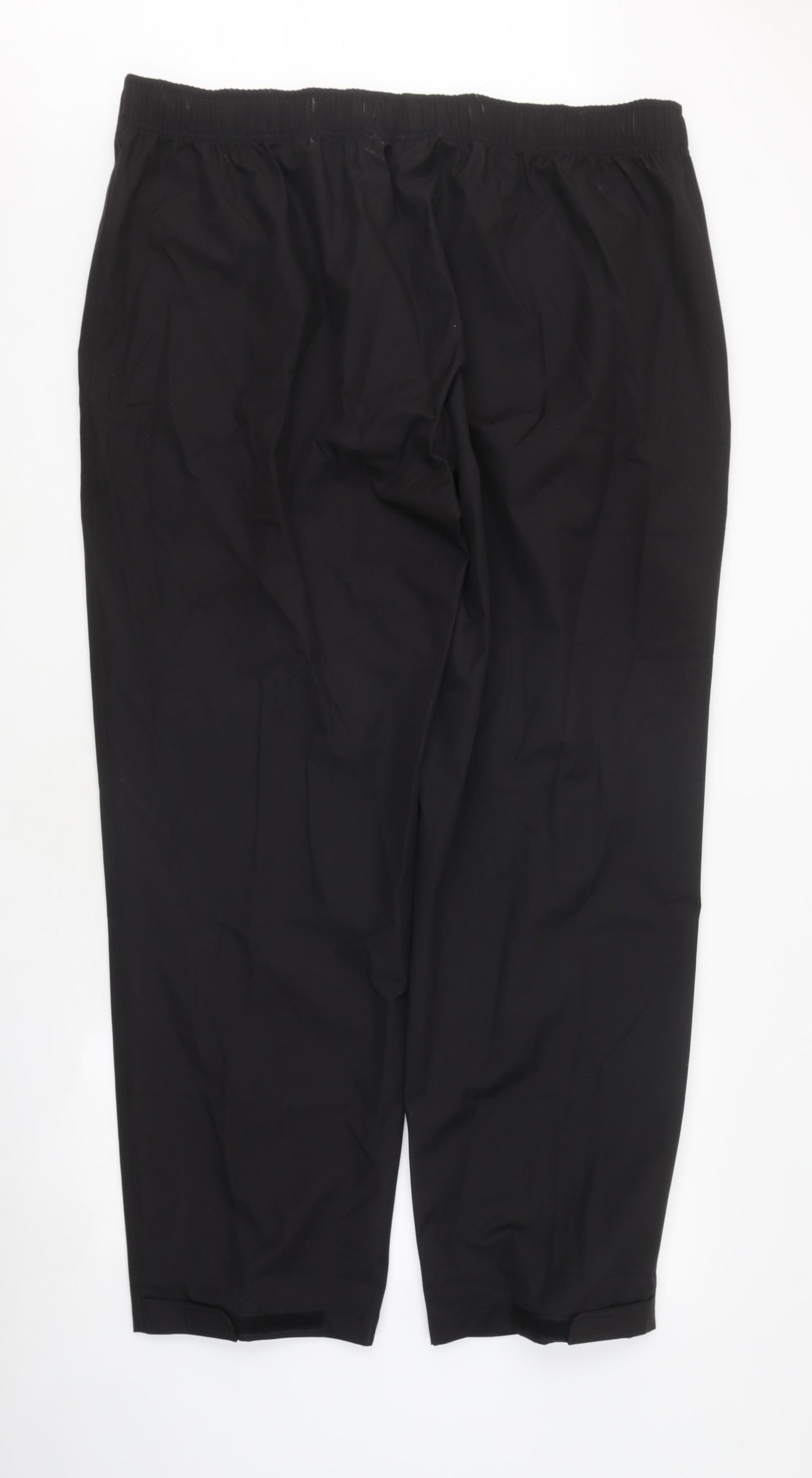 Dunnes Mens Black Polyester Rain Trousers Trousers Size 2XL L40 in Regular
