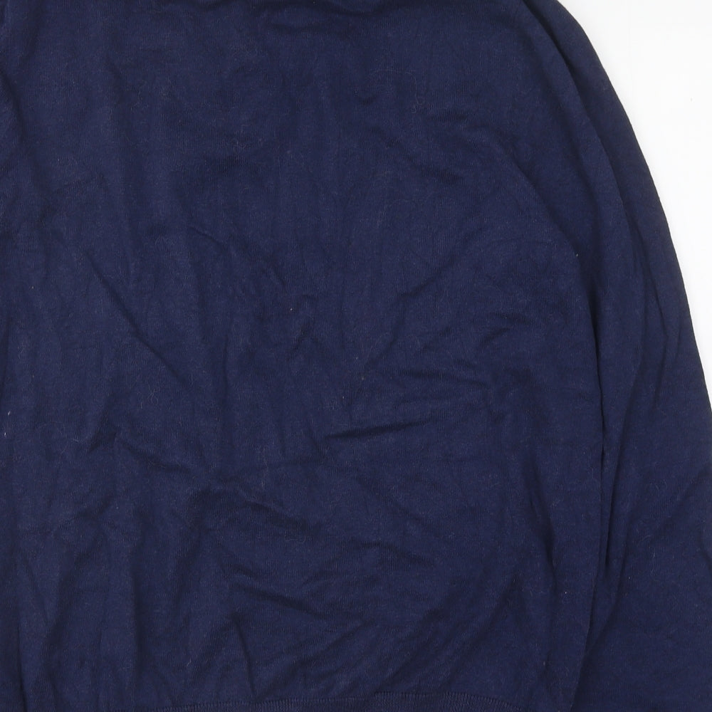 Marks and Spencer Mens Blue Cotton Pullover Jumper Size L