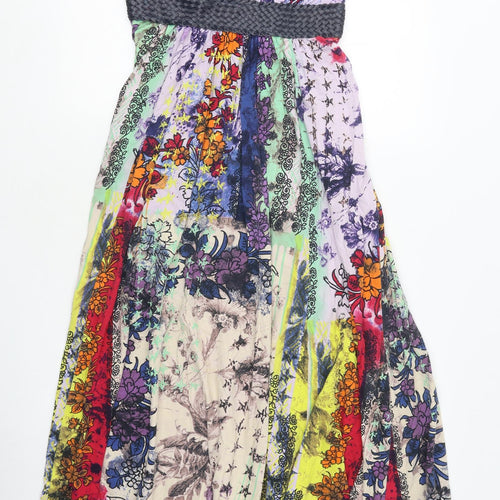 Firetrap Womens Multicoloured Floral Cotton Maxi Size M Halter Tie
