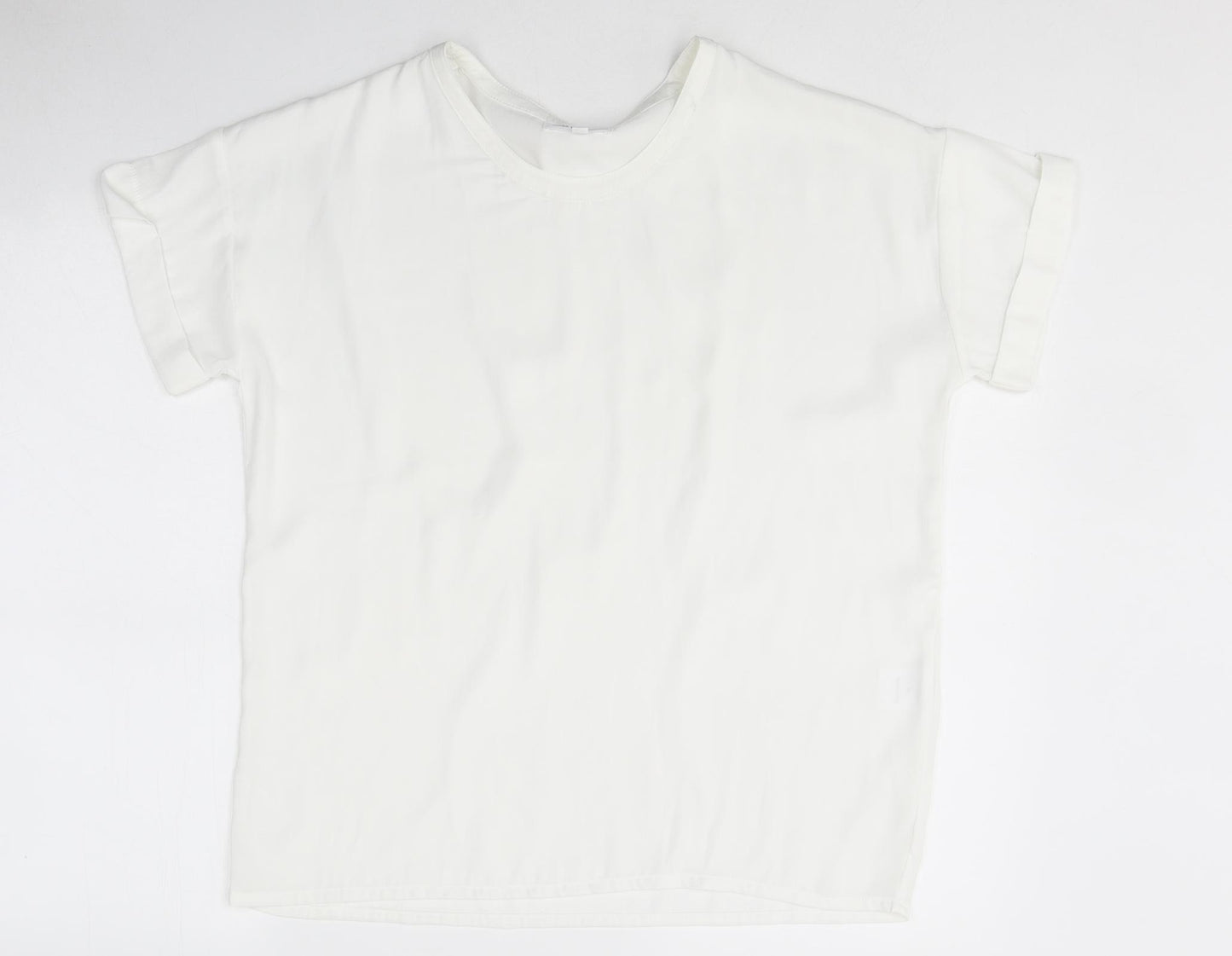 Moss Copenhagon Womens White Polyester Basic Blouse Size XS Round Neck