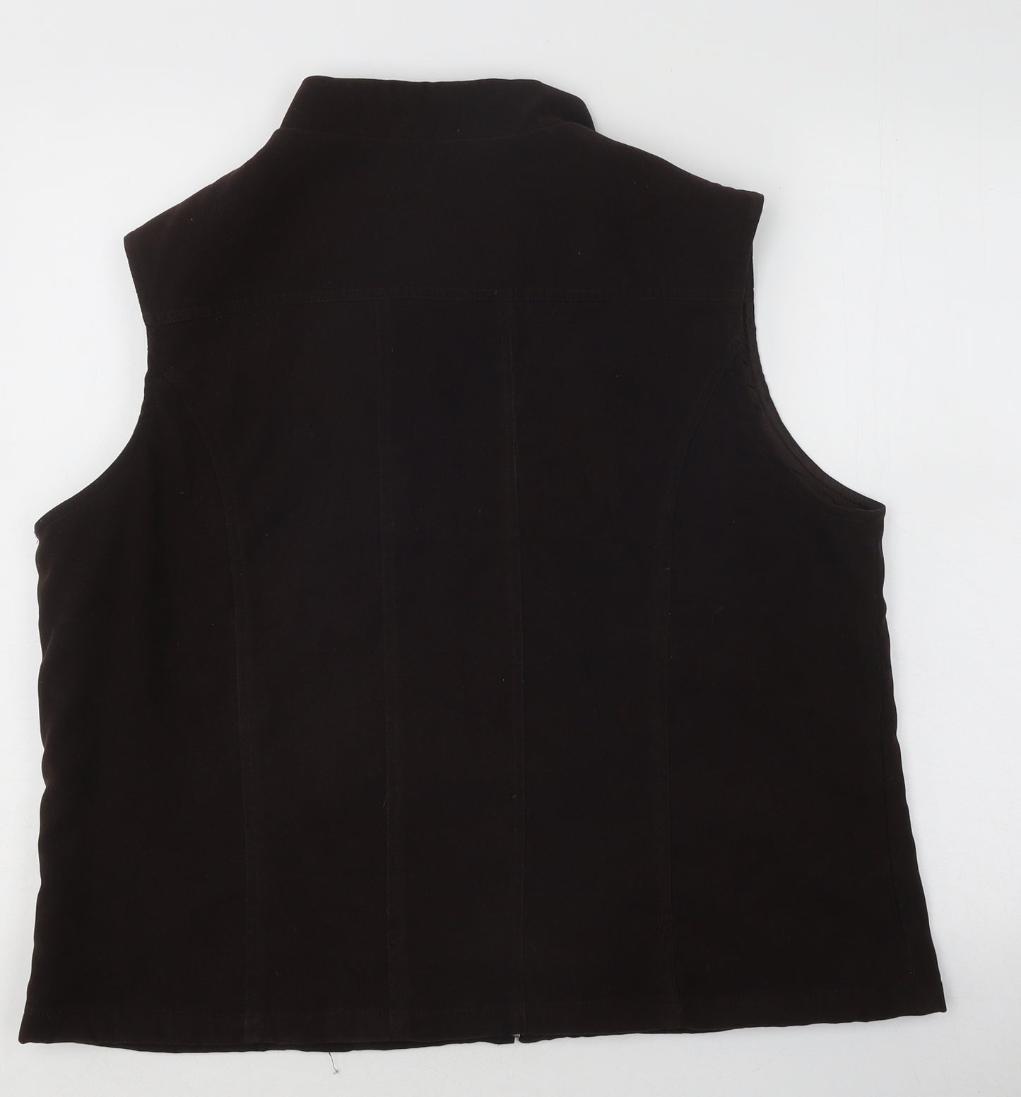 EMW Womens Brown Gilet Waistcoat Size L Zip
