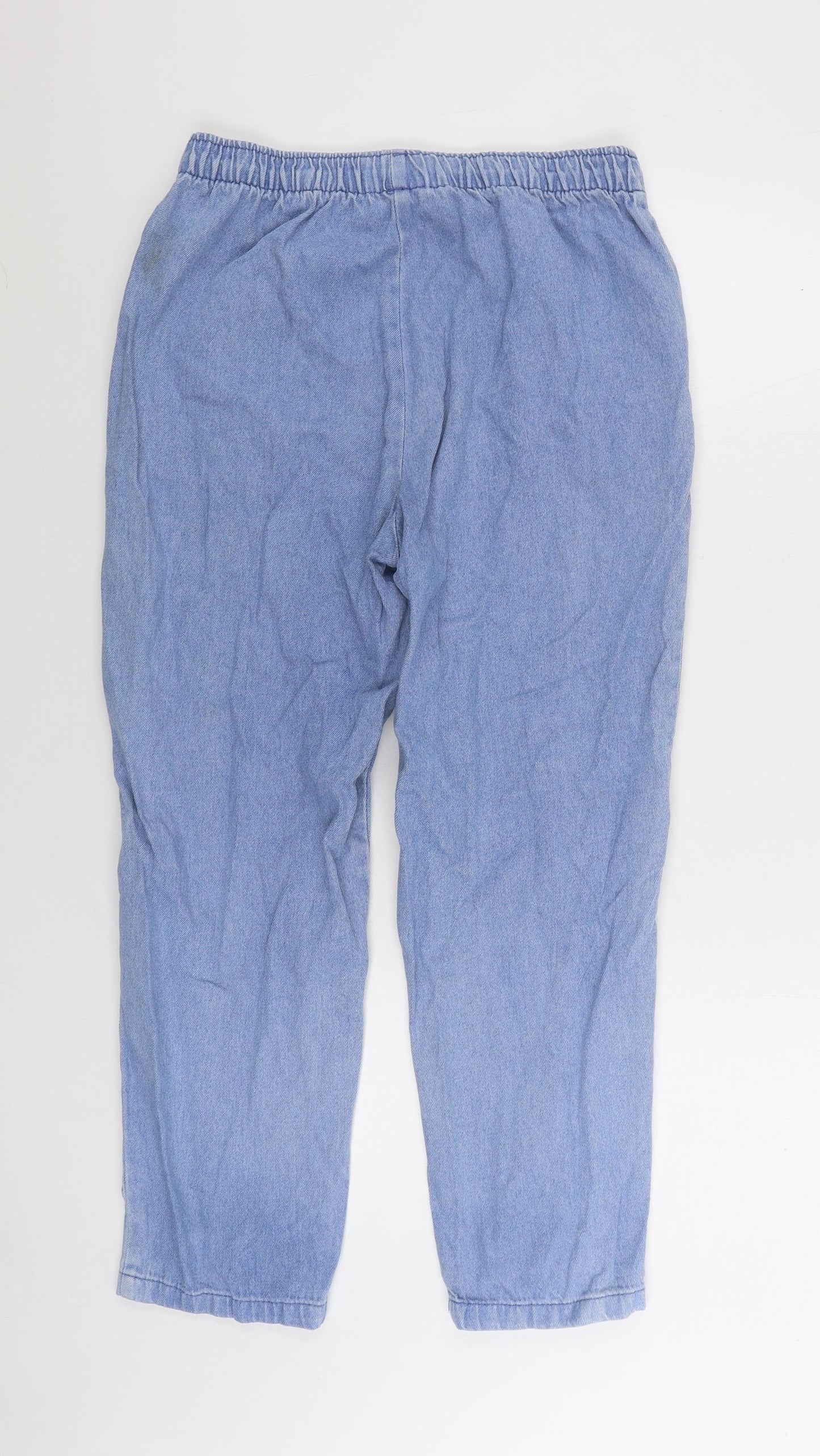 Julipa Womens Blue Cotton Tapered Jeans Size 14 L25 in Regular