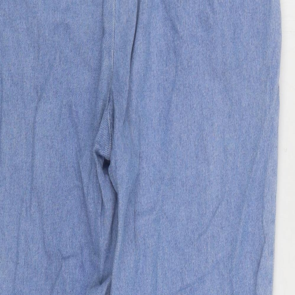 Julipa Womens Blue Cotton Tapered Jeans Size 14 L25 in Regular