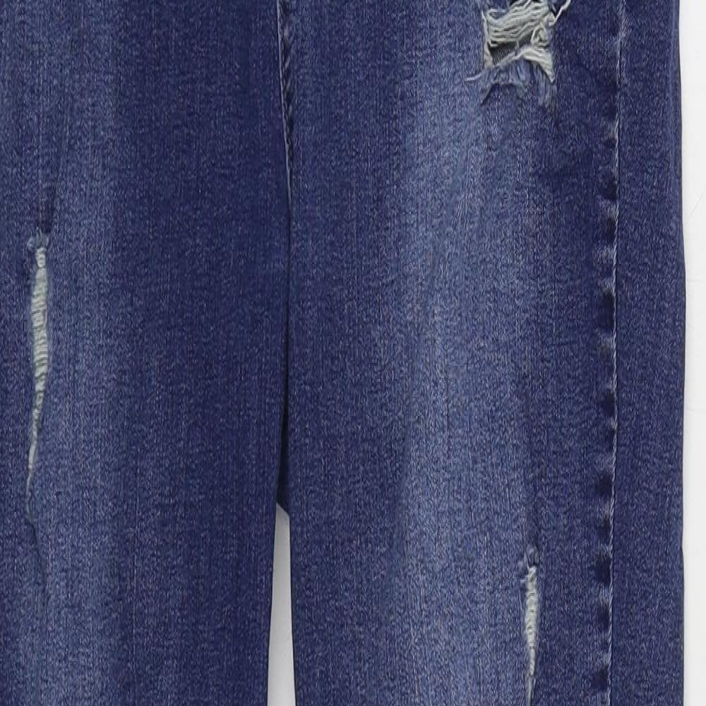 Select Womens Blue Cotton Skinny Jeans Size 12 L27 in Regular Zip