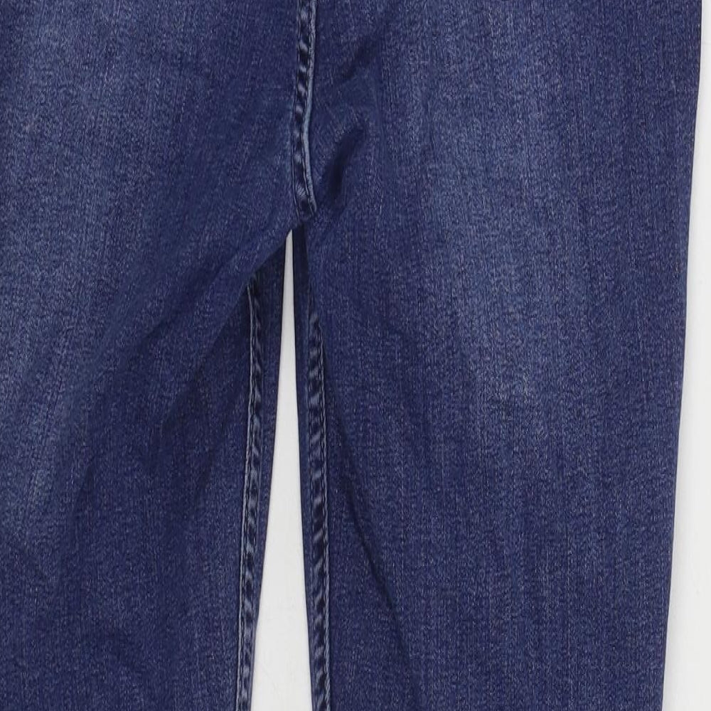 Select Womens Blue Cotton Skinny Jeans Size 12 L27 in Regular Zip