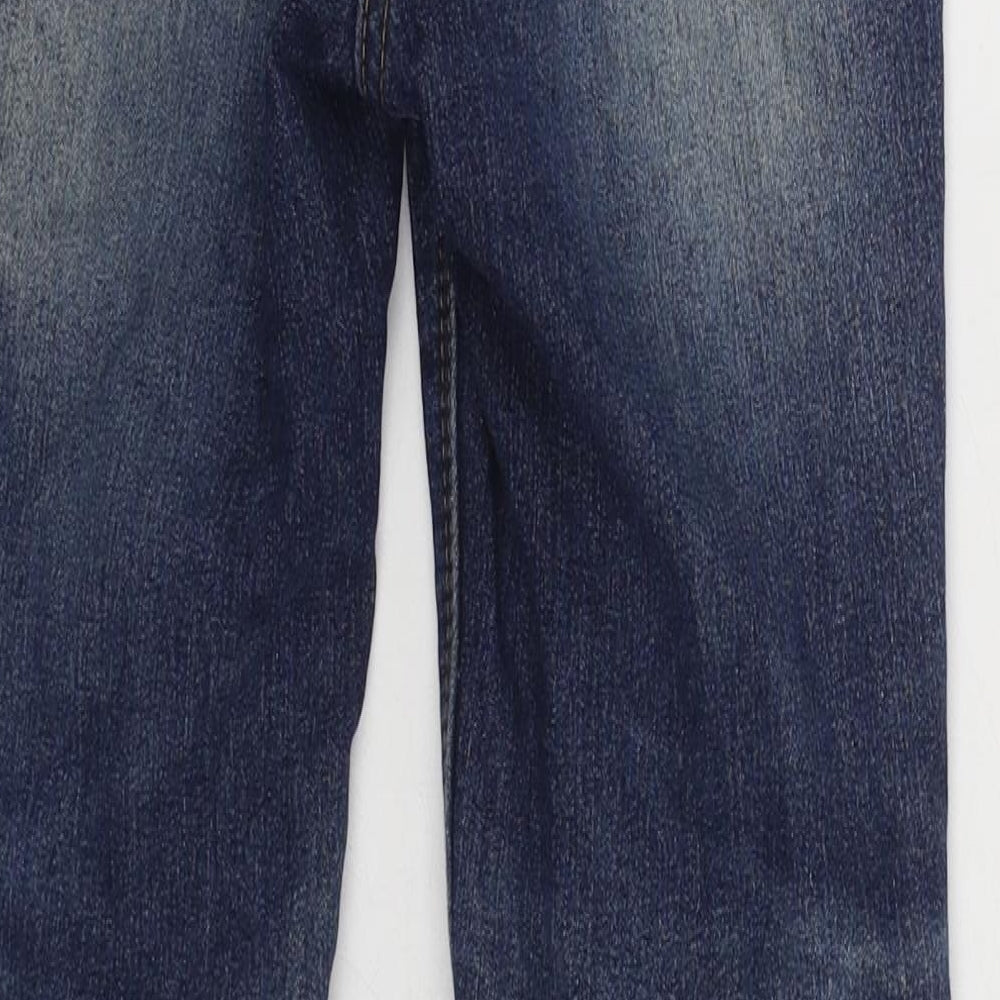 USALL Boys Blue Cotton Straight Jeans Size 11-12 Years Regular Zip