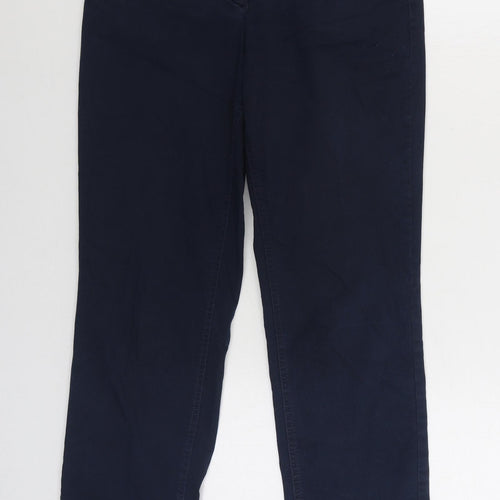 LauRiel Womens Blue Cotton Straight Jeans Size 8 L30 in Regular Zip