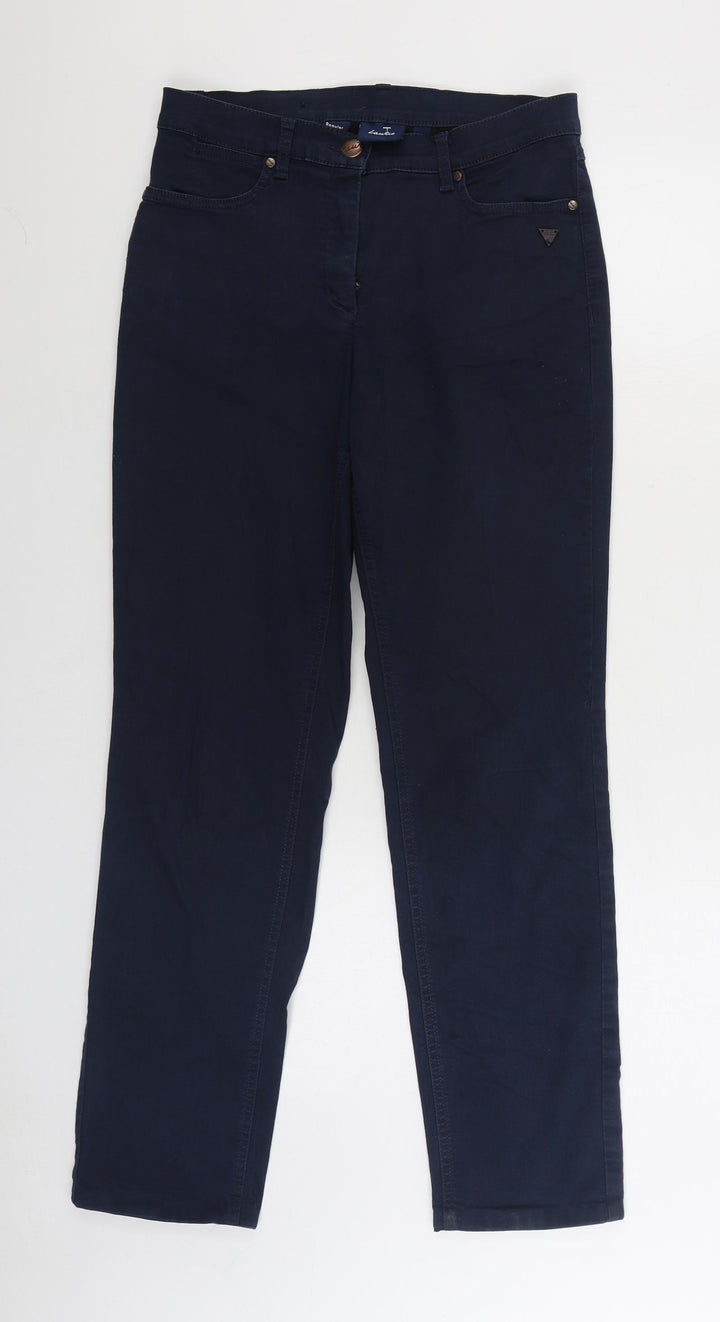 LauRiel Womens Blue Cotton Straight Jeans Size 8 L30 in Regular Zip