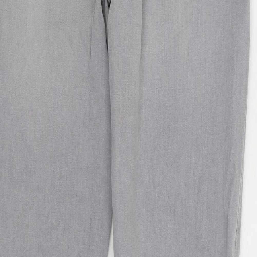 Dream Jeans By Mac Womens Grey Cotton Straight Jeans Size 10 L32 in Regular Zip