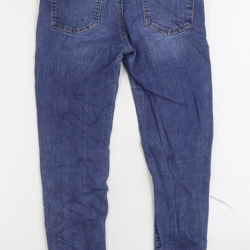 New Look Womens Black Cotton Straight Jeans Size 10 L24 in Regular Zip