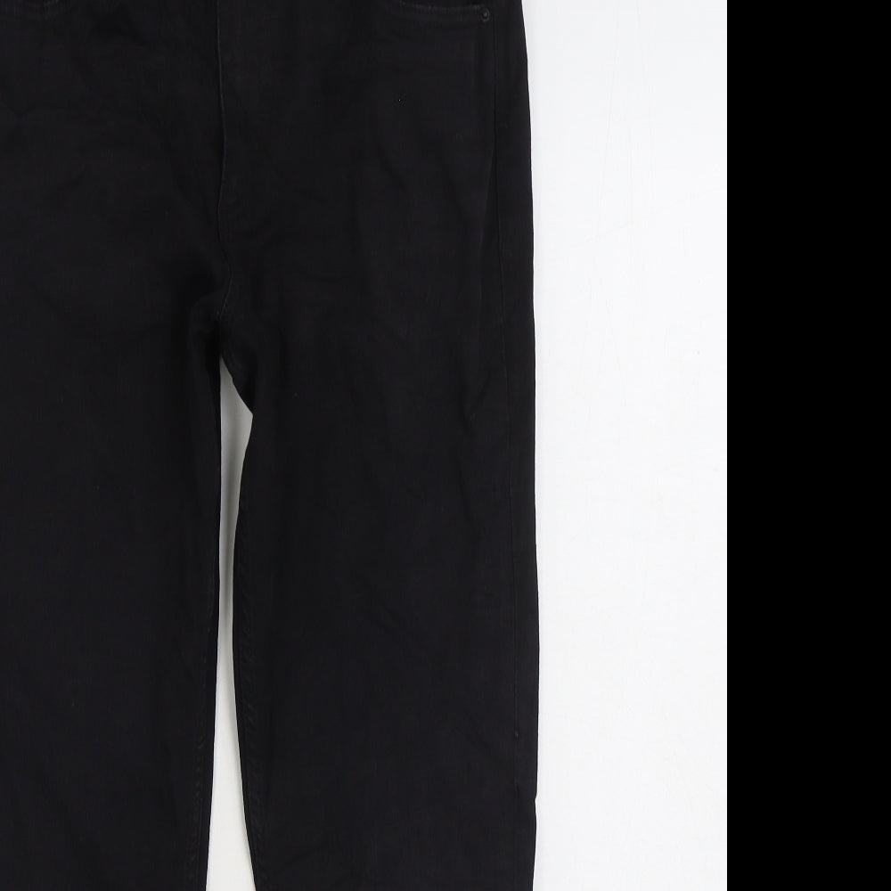 Marks and Spencer Womens Black Cotton Skinny Jeans Size 12 L26 in Regular Zip
