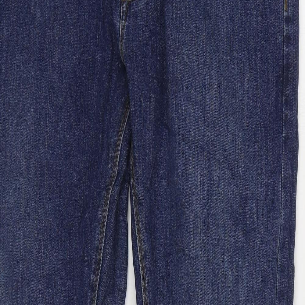 Marks and Spencer Mens Blue Cotton Skinny Jeans Size 32 in L31 in Regular Zip