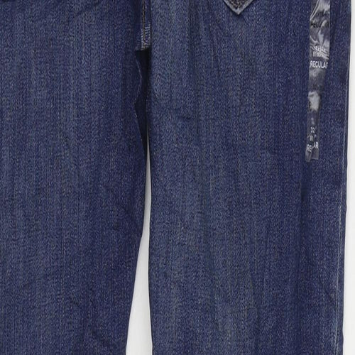Marks and Spencer Mens Blue Cotton Skinny Jeans Size 32 in L31 in Regular Zip