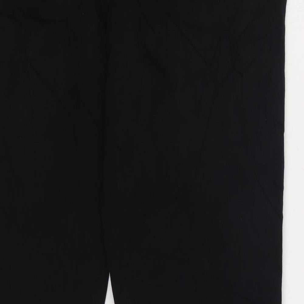 Marks and Spencer Womens Black Cotton Bootcut Jeans Size 16 L30 in Regular Zip